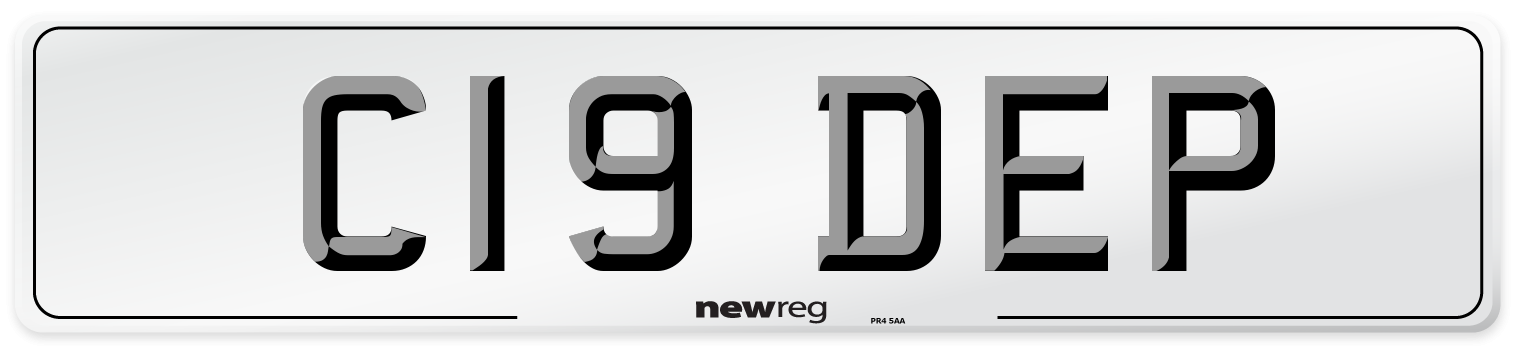 C19 DEP Number Plate from New Reg